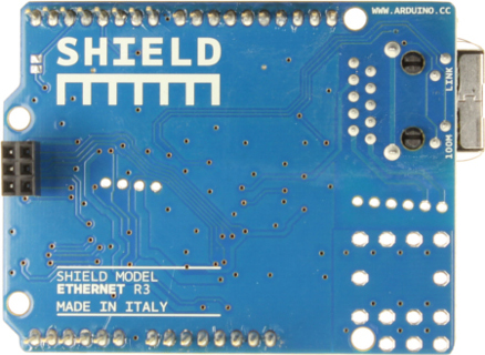Ethernet Backbone on Arduino Ethernet Shield R3 Front Arduino Ethernet Shield R3 Back